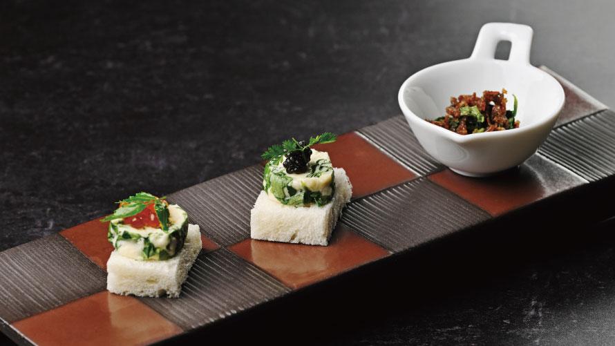 “食べるお茶”をテーマにした、夏限定のおつまみをご用意しました。