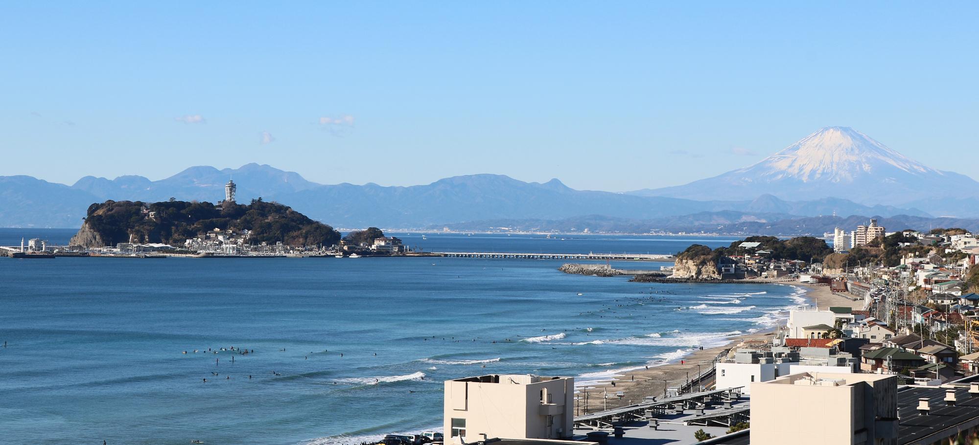 江の島と富士山