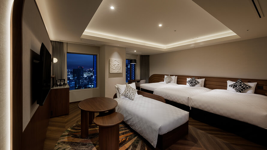 広々としたお部屋は４名までご利用可能