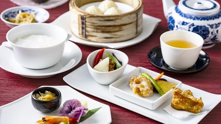 華 小籠包と中華粥の彩りセット