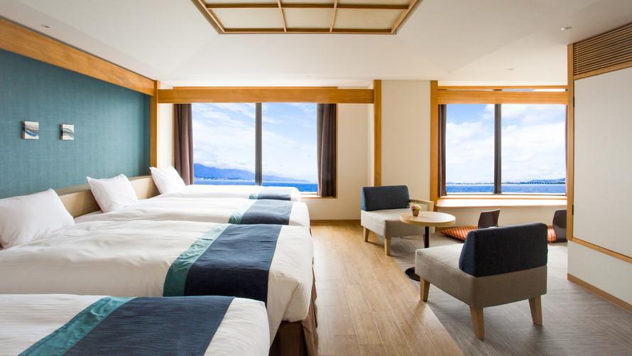 【1室3～4名さまにおすすめ！】広々59㎡の角部屋でくつろぎと癒やしのびわ湖ステイ